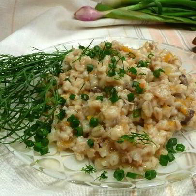 Перловка с тушенкой в мультиварке