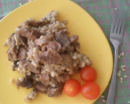 Перловка со свининой в духовке