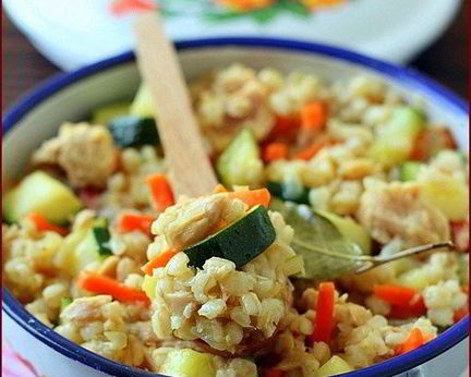 Перловка, томленая с бараниной и овощами