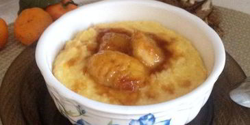 апельсиновая пшенная каша с карамельным бананом