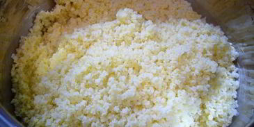 каша пшенная с креветками