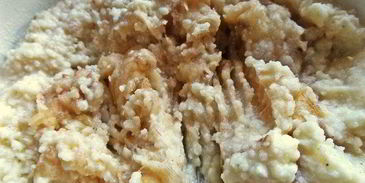 каша пшенная, запеченная под персиком