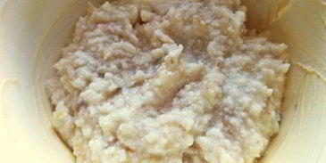 каша пшенная, запеченная под персиком