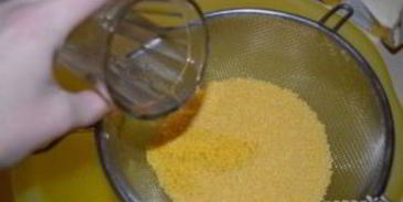 молочная пшенная каша с тыквой