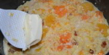 молочная пшенная каша с тыквой