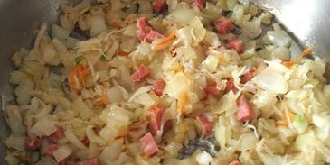 пшеная каша с квашеной капустой