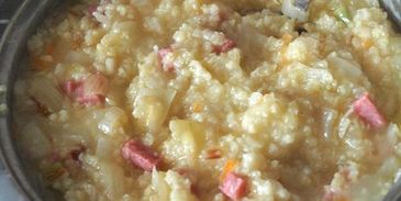 пшеная каша с квашеной капустой