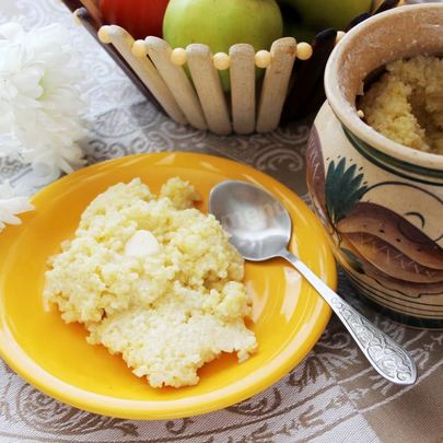 Пшенная каша на молоке в духовке в горшочке