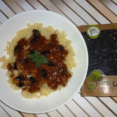 Пшенная каша с фруктовым соусом