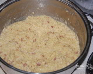 Пшенная каша с тушенкой