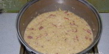 пшенная каша с тушенкой