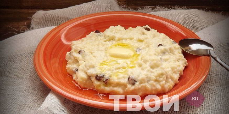 Рецепт пшенной каши с творогом и изюмом
