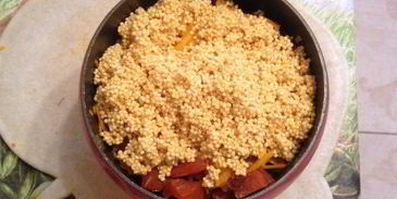 пшенная каша с тыквой и сухофруктами