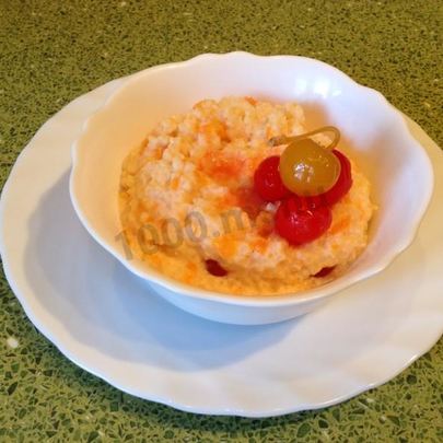 Пшенная каша с тыквой, корицей и вишней