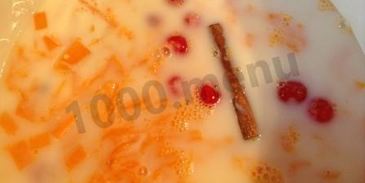 пшенная каша с тыквой, корицей и вишней