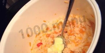 пшенная каша с тыквой, корицей и вишней