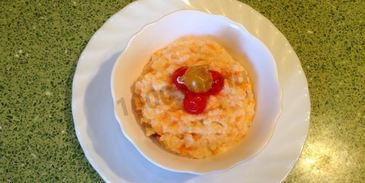 пшенная каша с тыквой, корицей и вишней