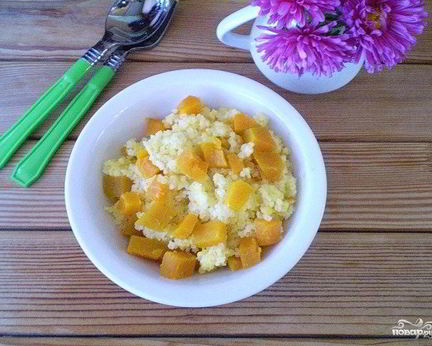 Пшенная каша с тыквой на молоке