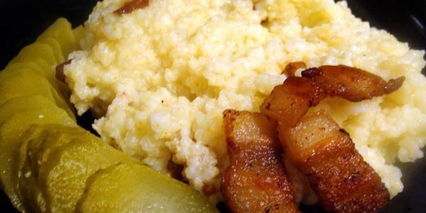 Рецепт пшенной каши со шкварками