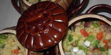 томленая пшенная каша со свининой