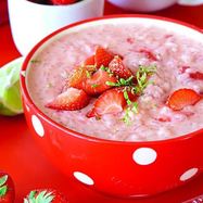 Рецепт Кокосовой рисовой каши с клубникой