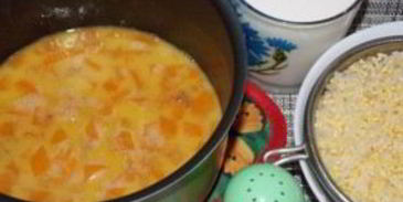 пшенно-рисовая каша на молоке