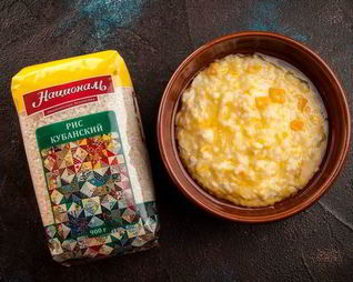 Рисовая каша на молоке с тыквой