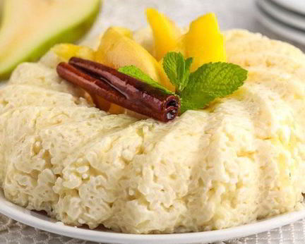 Рисовая каша с грушами