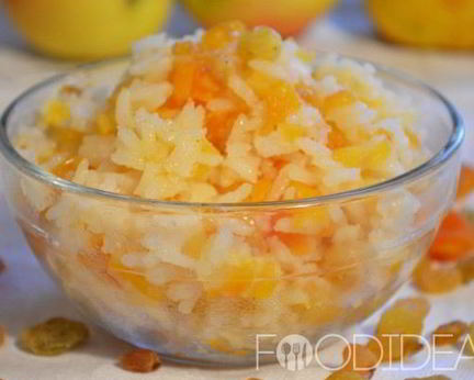 Рисовая каша с курагой