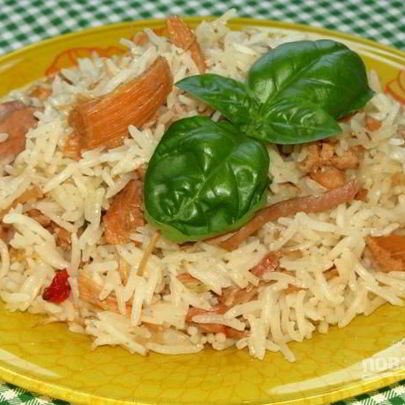 Рисовая каша с тушенкой