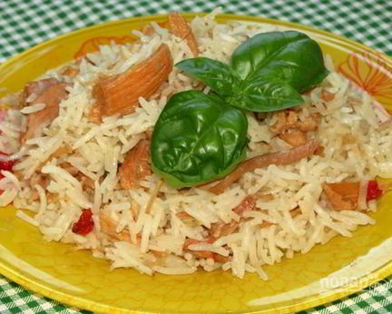 Рисовая каша с тушенкой