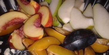 рисовая каша с запеченными фруктами