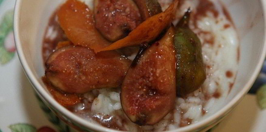 Рецепт рисовой каши со свежим инжиром и пряностями