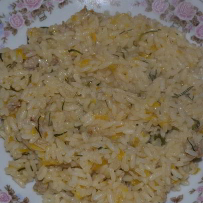 Рисовая каша со свининой