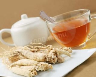 Черный чай с женьшенем