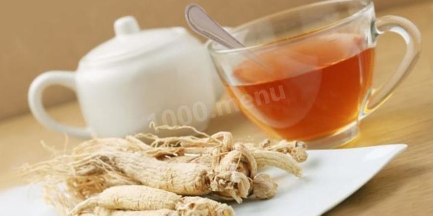 Рецепт черного чая с женьшенем