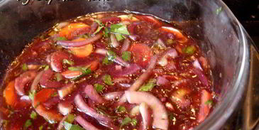 говядина тушенная с овощами