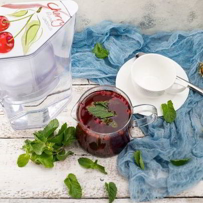 Клюквенный чай с мятой