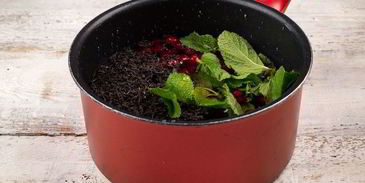 клюквенный чай с мятой