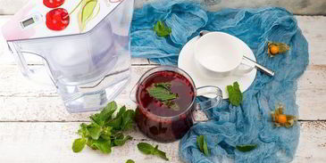 клюквенный чай с мятой