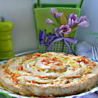 Куриные грудки, запеченные с грибами Роза чайная