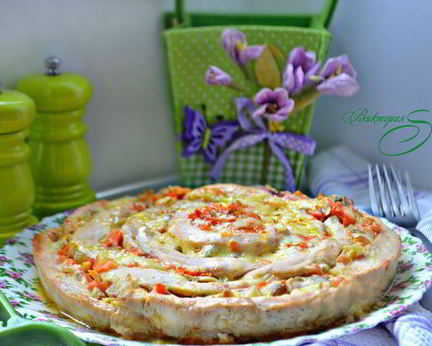 Куриные грудки, запеченные с грибами Роза чайная