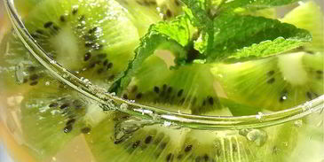 мятное желе из зеленого чая с киви