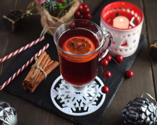 Безалкогольный клюквенный глинтвейн