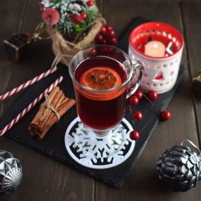 Безалкогольный клюквенный глинтвейн