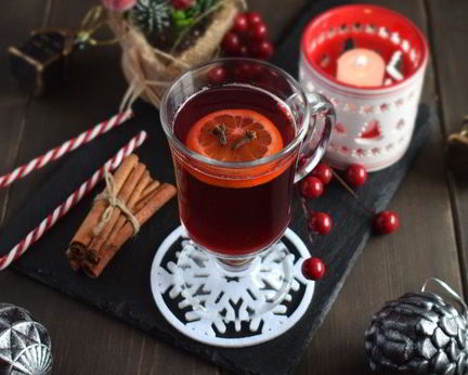 Безалкогольный клюквенный глинтвейн