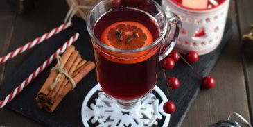 безалкогольный клюквенный глинтвейн