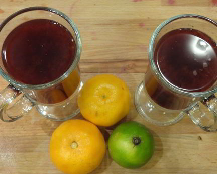 Глинтвейн с мандаринами и имбирем