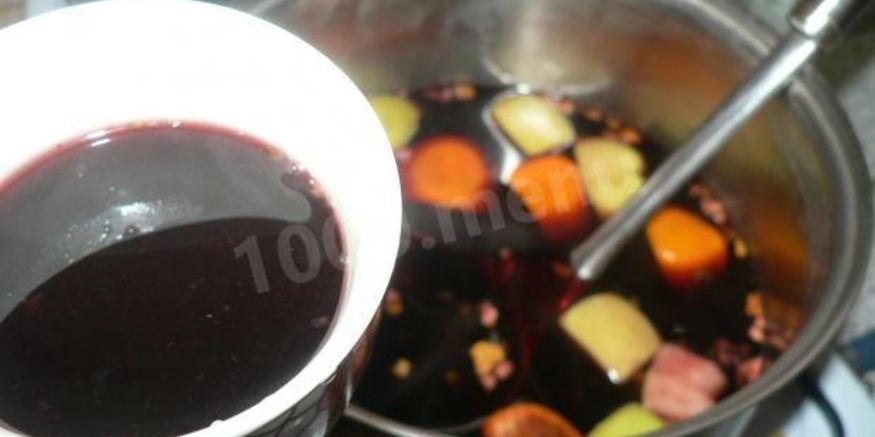 Рецепт глинтвейна с приправой магги и фруктами