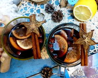 Вишневый безалкогольный глинтвейн